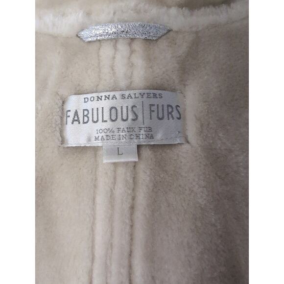 Fabulous Furs silver metallic futuristic Y2K coat by Donna Salyers lg - Picture 7 of 10